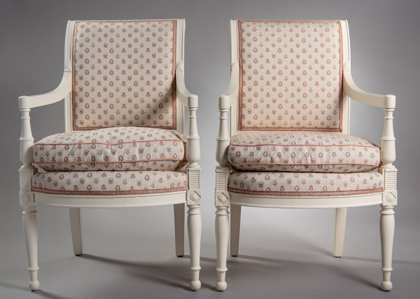 A pair of French Directoire Fauteuils